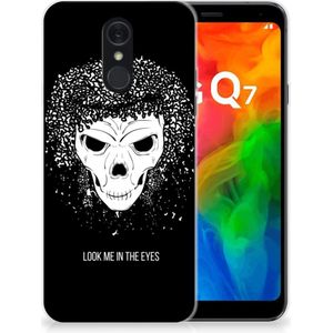 Silicone Back Case LG Q7 Skull Hair