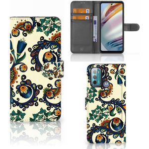 Wallet Case Motorola Moto G60 Barok Flower