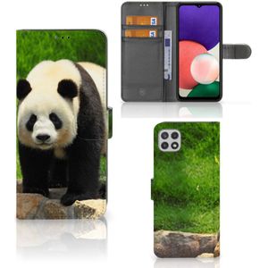 Samsung Galaxy A22 5G Telefoonhoesje met Pasjes Panda