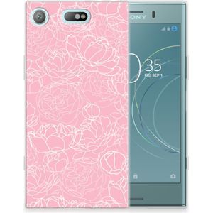 Sony Xperia XZ1 Compact TPU Case White Flowers