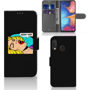 Samsung Galaxy A20e Wallet Case met Pasjes Popart Oh Yes