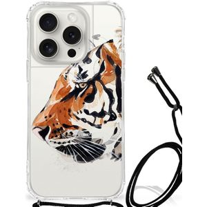 Back Cover iPhone 15 Pro Watercolor Tiger