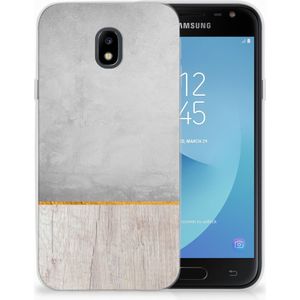 Samsung Galaxy J3 2017 Bumper Hoesje Wood Concrete