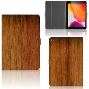 iPad 10.2 2019 | iPad 10.2 2020 | 10.2 2021 Tablet Book Cover Donker Hout