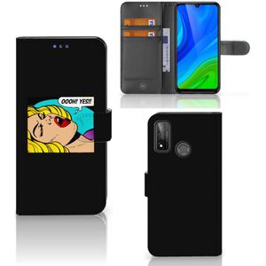 Huawei P Smart 2020 Wallet Case met Pasjes Popart Oh Yes