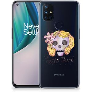 Silicone Back Case OnePlus Nord N10 5G Boho Skull