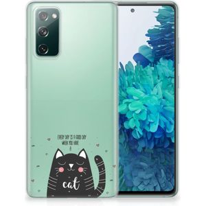 Samsung Galaxy S20 FE Telefoonhoesje met Naam Cat Good Day