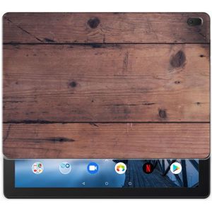 Lenovo Tab E10 Silicone Tablet Hoes Old Wood