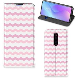 Xiaomi Mi 9T Pro Hoesje met Magneet Waves Roze