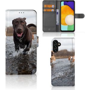 Samsung Galaxy A04s | Samsung Galaxy A13 5G Telefoonhoesje met Pasjes Honden Labrador