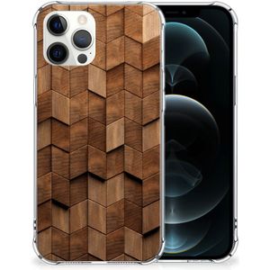 Stevig Telefoonhoesje voor iPhone 12 Pro Max Wooden Cubes