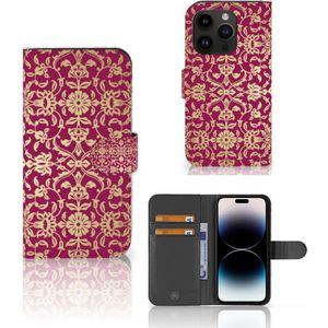 Wallet Case iPhone 15 Pro Barok Pink