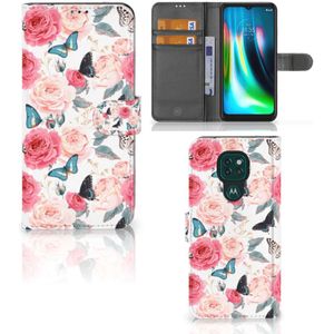 Motorola Moto G9 Play | E7 Plus Hoesje Butterfly Roses