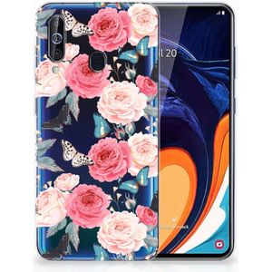 Samsung Galaxy A60 TPU Case Butterfly Roses