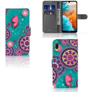 Huawei Y6 (2019) Hoesje Cirkels en Vlinders