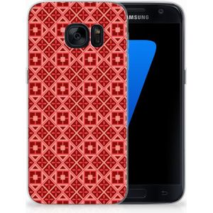 Samsung Galaxy S7 TPU bumper Batik Rood