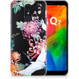 LG Q7 TPU Hoesje Bird Flowers