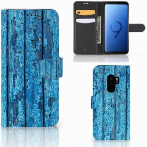 Samsung Galaxy S9 Plus Book Style Case Wood Blue