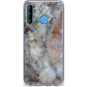 Huawei P30 Lite Anti-Shock Hoesje Marmer Grijs