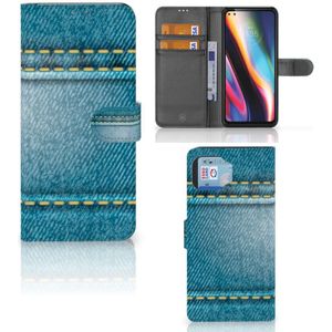 Motorola Moto G 5G Plus Wallet Case met Pasjes Jeans