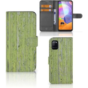 Samsung Galaxy A31 Book Style Case Green Wood