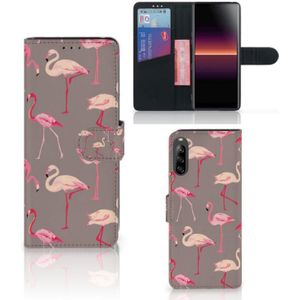 Sony Xperia L4 Telefoonhoesje met Pasjes Flamingo