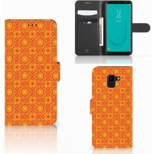 Samsung Galaxy J6 2018 Telefoon Hoesje Batik Oranje