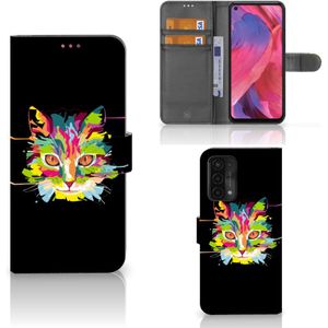 OPPO A54 5G | A74 5G | A93 5G Leuk Hoesje Cat Color