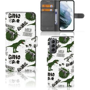 Telefoonhoesje met Pasjes voor Samsung Galaxy S21 FE Dinosaurus