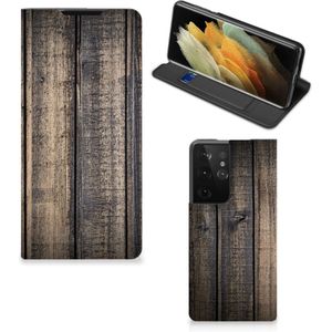 Samsung Galaxy S21 Ultra Book Wallet Case Steigerhout