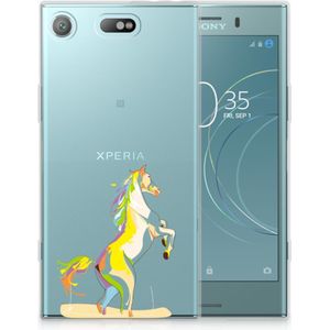 Sony Xperia XZ1 Compact Telefoonhoesje met Naam Horse Color