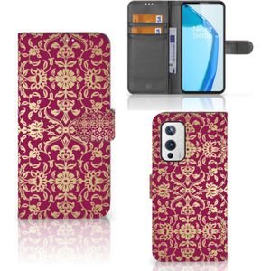 Wallet Case OnePlus 9 Barok Pink