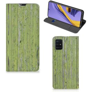 Samsung Galaxy A51 Book Wallet Case Green Wood