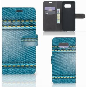 Samsung Galaxy S8 Plus Wallet Case met Pasjes Jeans