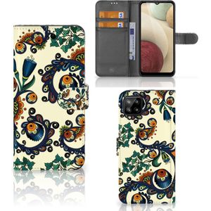 Wallet Case Samsung Galaxy A12 Barok Flower