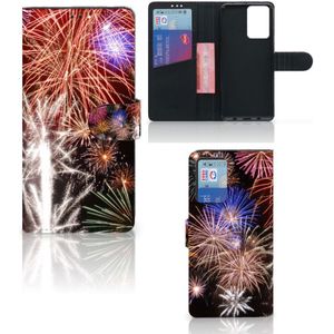 Xiaomi Redmi Note 10 Pro Wallet Case met Pasjes Vuurwerk