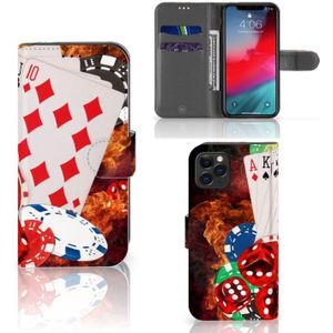 Apple iPhone 11 Pro Wallet Case met Pasjes Casino