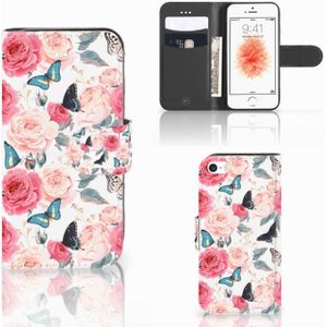Apple iPhone 5 | 5s | SE Hoesje Butterfly Roses