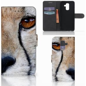 Samsung Galaxy A6 Plus 2018 Telefoonhoesje met Pasjes Cheetah