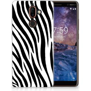 Nokia 7 Plus TPU Hoesje Zebra