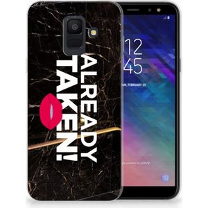 Samsung Galaxy A6 (2018) Siliconen hoesje met naam Already Taken Black