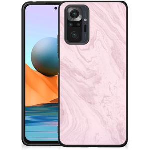 Xiaomi Redmi Note 10 Pro Marmeren Print Telefoonhoesje Marble Pink - Origineel Cadeau Vriendin