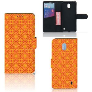 Nokia 1 Plus Telefoon Hoesje Batik Oranje