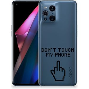 OPPO Find X3 | X3 Pro Silicone-hoesje Finger Don't Touch My Phone