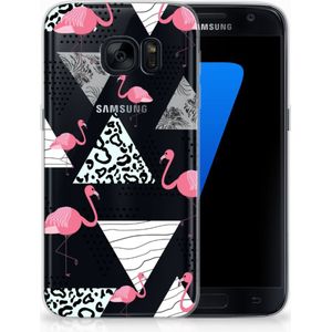 Samsung Galaxy S7 TPU Hoesje Flamingo Triangle