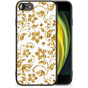 iPhone SE 2022 | SE 2020 | 7/8 Bloemen Hoesje Gouden Bloemen
