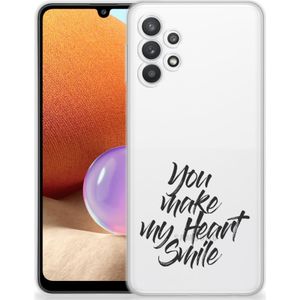 Samsung Galaxy A32 4G | A32 5G Enterprise Editie Siliconen hoesje met naam Heart Smile