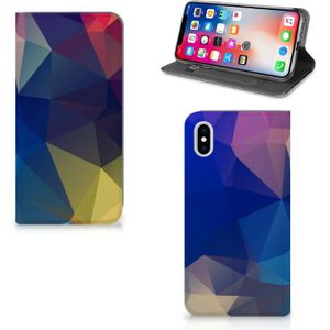 Apple iPhone Xs Max Stand Case Polygon Dark