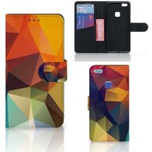 Huawei P10 Lite Book Case Polygon Color