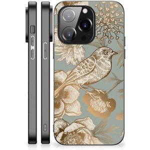 Bloemen Hoesje voor iPhone 14 Pro Vintage Bird Flowers